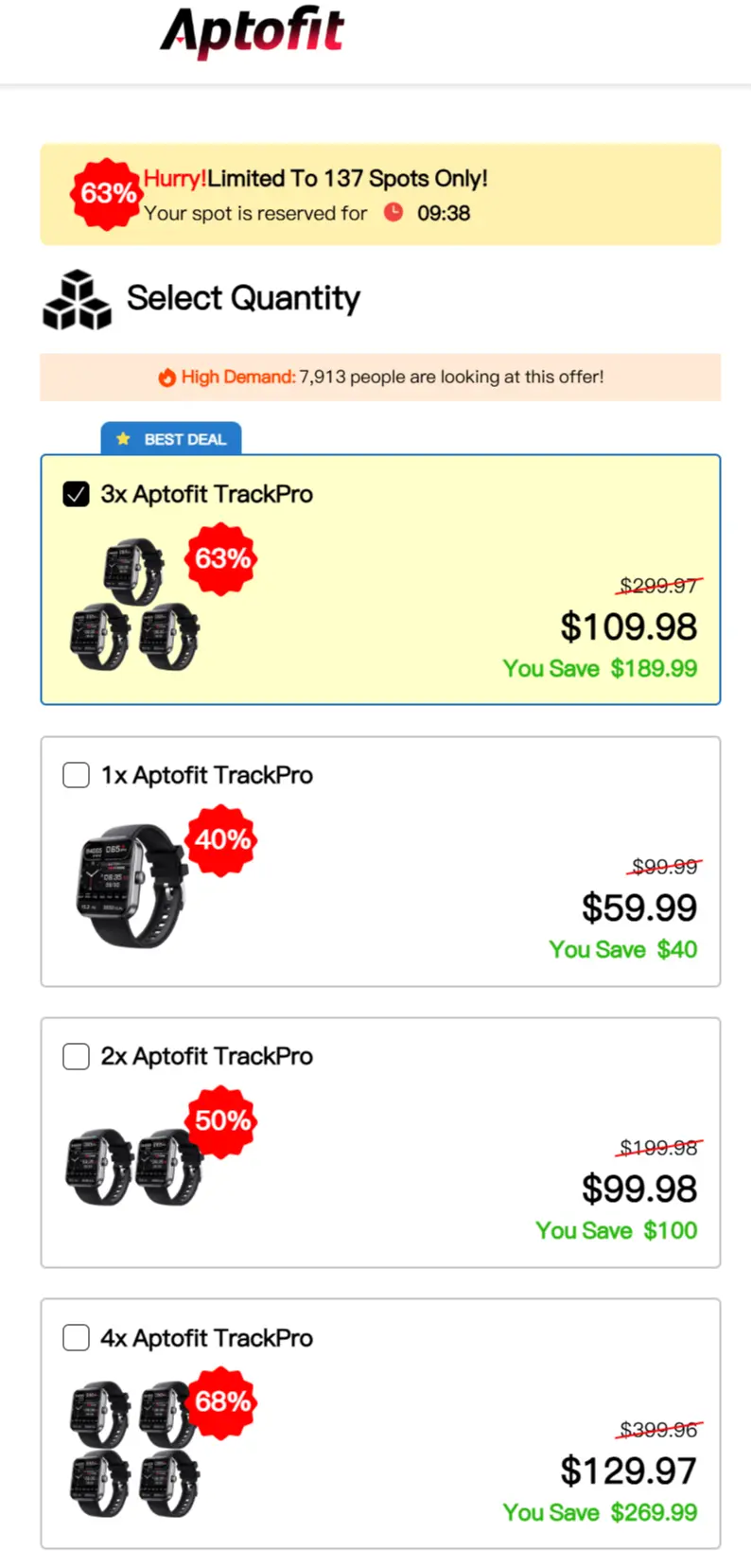 Aptofit Trackpro price